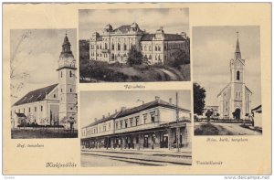 KISUJSZALLAS, Hungary, 1930-1940's; Ref. Templom, Varoshaza, Rom. Kath. Templ...