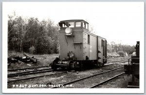Suncook Valley New Hampshire 1950s RPPC Real Photo Postcard Train Caboose Car