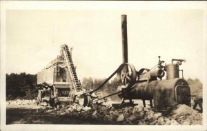 Gas Steam Machinery Conveyor Gray Maine ME on Back Real Photo Postcard c1910