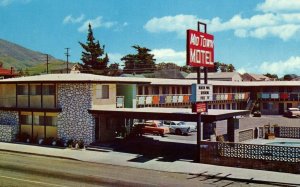 Vintage Mid Town Motel San Louis Obispo CA Postcard F84