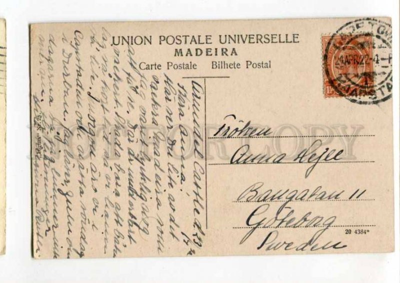 289498 PORTUGAL MADEIRA Mountains Vintage 1922 year RPPC