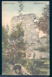 Bennington, VT, Old Iron Furnace, Hand Colored