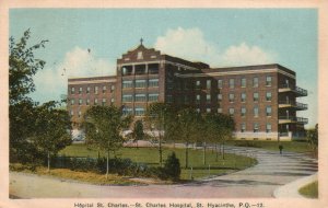 Vintage Postcard Hospital St. Charles St. Hyacinthe Medical Quebec Canada