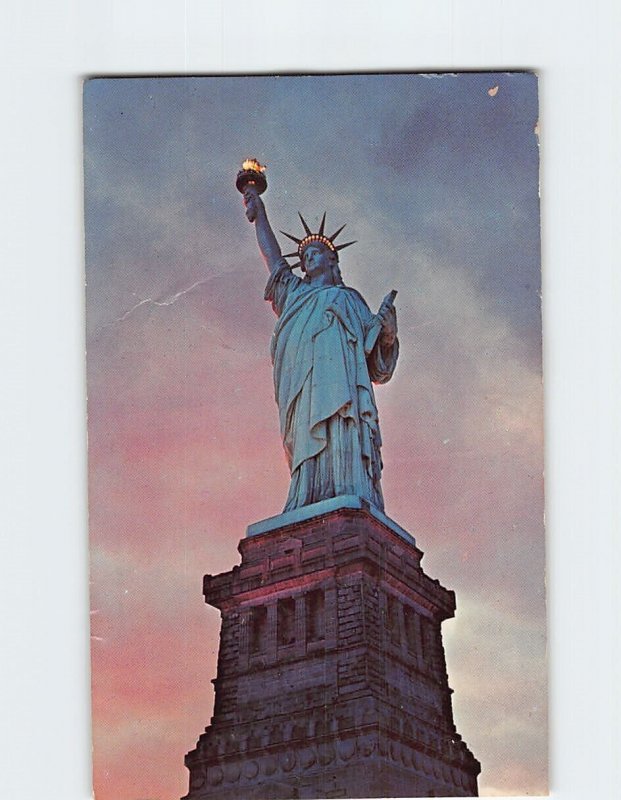 Postcard Statue Of Liberty, New York Harbor, New York City, New York