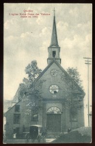 h1630 - QUEBEC CITY Postcard 1910s L'eglise Notre Dame des Victoire