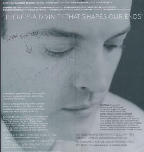 Susan Bertish of David Bowie Movie The Hunger Hamlet Hand Signed Theatre Flyer