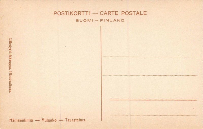 SUOMI FINLAND~KARLBERG-HAMEENLINNA AULANKO TAVASTEHUS  POSTCARD