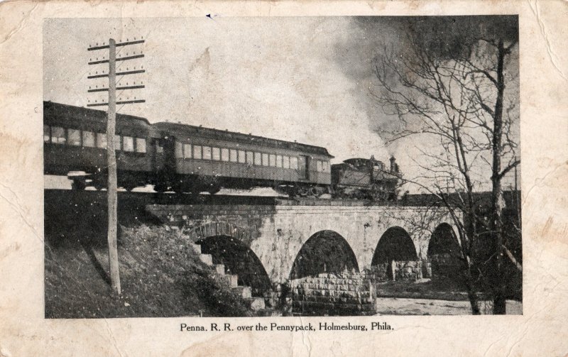 12417 Pennsylvania Railroad Over Pennypack Creek, Holmesburg, Philadelphia 1911