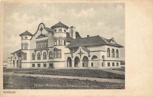 Undiv. Back Postcard Watsonville CA New High School, Santa Cruz County, M.Rieder