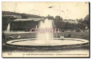 Postcard Old Saint Cloud Park From The Lawn Basin has the Grande Cascade