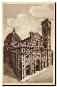 Old Postcard Firenze Facciata della Cattedrale
