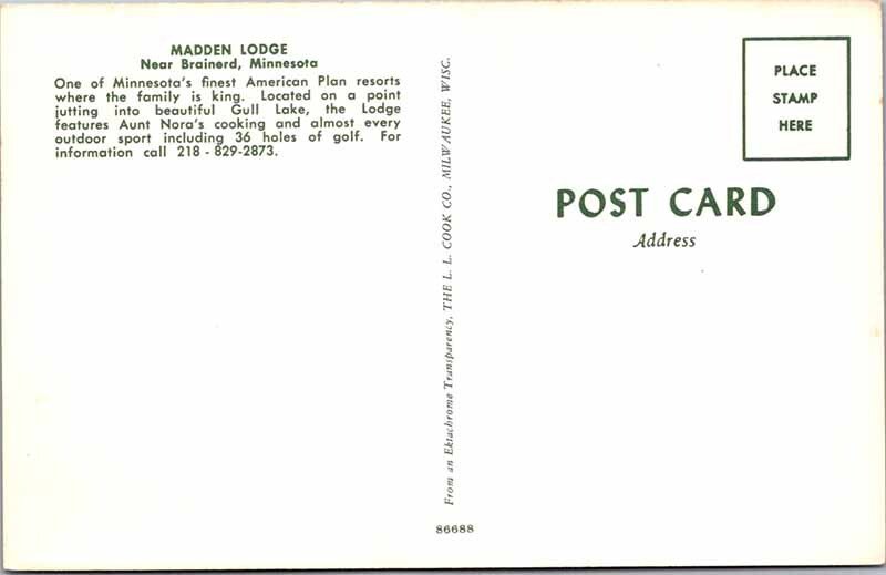 Postcard HOTEL SCENE Brainerd Minnesota MN AN7305