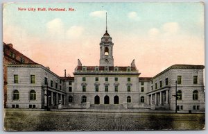 Vtg Portland Maine ME New City Hall 1910s Old View Postcard