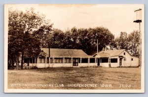 J90/ Independence Iowa RPPC Postcard c1910 Wapsininicon Country Club 168