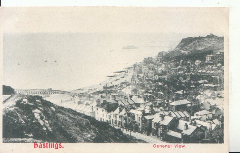 Sussex Postcard - Hastings - General View - Ref 17001A