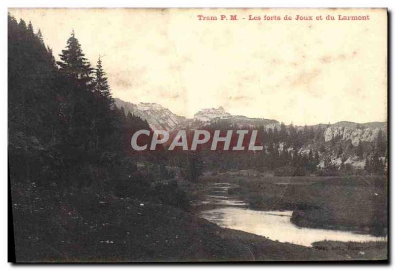 Old Postcard Tram Les Forts de Joux and Larmont