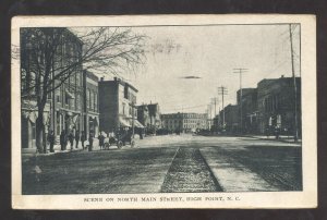 HIGH POINT NORTH CAROLINA NC DOWNTOWN MAIN STREET SCENE VINTAGE POSTCARD