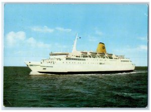 1971 Luxus-Fahrschiff MS Prins Oberon Bremerhaven-Harwich Germany Postcard