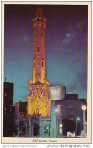 Illinois Chicago Old Water Tower At Night