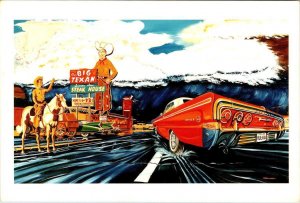 AMARILLO, TX Texas  BIG TEXAN RESTAURANT Old Route 66~Roadside 1994 4X6 Postcard