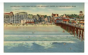 ME - Old Orchard Beach. Amusements, Roller Coaster, Pier, Old Orchard Street