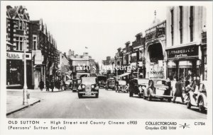 London Postcard - Old Sutton High Street and County Cinema c1935 -  SW17543