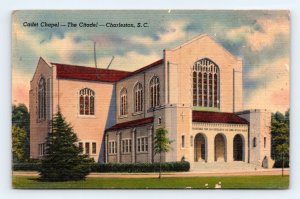 Cadet Chapel at Citadel Charleston South Carolina  SC UNP  Linen Postcard J17