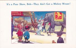 Bamforth Humour Children At Circus It's A Poor Show Bob They Ain't Got A Mick...