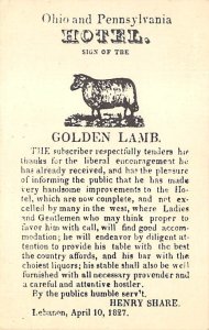 Ohio and Pennslyvania Hotel Golden Lamb, between Cincinnati and Dayton - Cinc...