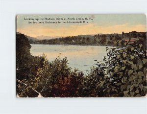 Postcard Looking up the Hudson River at North Creek, New York