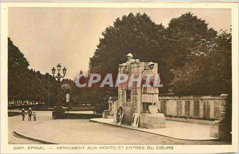 Old Postcard Epinal Memorial and entree course Militaria