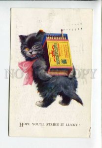 3160619 ADVERTISING matches LUCKISTRIKES CAT by WOOD Vintage PC