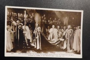 Mint England Royalty Postcard RPPC HM King Coronation Ceremony Bath Knights 1911