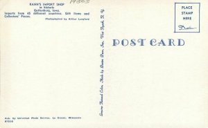 Iowa Guttenburg Kann's Import Shop 1950s Postcard Universal Dexter 22-3089