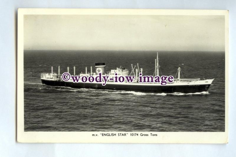 pf0248 - Blue Star Line Cargo Ship - English Star , built 1950 - postcard