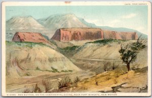Fort Wingate New Mexico NM, 1922 Red Buttes on the Continental Divide, Postcard