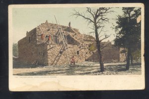 THE GRAND CANYON OF ARIZONA HOPI INDIAN HOUSE VINTAGE DPC POSTCARD 1905