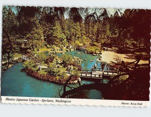 Postcard Manito Japanese Garden, Spokane, Washington