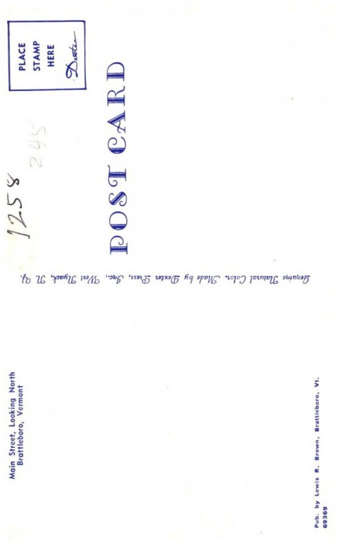 Vermont Brattleboro Main street looking North