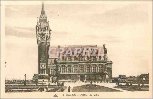 Old Postcard Calais Hotel de Ville