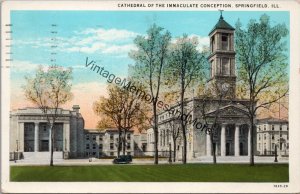 Cathedral of the Immaculate Conception Springfield IL Postcard PC258