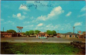 Postcard MOTEL SCENE Gregory Texas TX AO1549