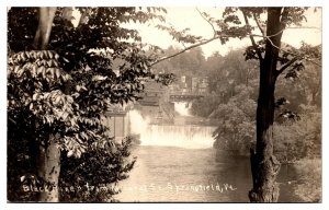 RPPC 1916 Black River from Mineral Street, Springfield, Vermont