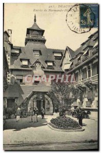 Postcard Old Normandy Hotel Deauville Beach Fleurie Entrance of Normandy Hotel