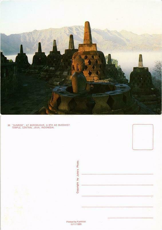 CPM AK Sunrise at Borobudur, a 8th ad buddhist temple INDONESIA (730308)