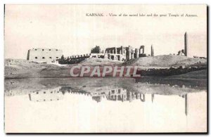 Africa - Africa - Egypt - Egypt - Karnak - View of the Sacred Lake - Old Post...