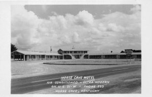 RPPC HORSE CAVE MOTEL 31 W HORSE CAVE KENTUCKY REAL PHOTO POSTCARD (c. 1950s)