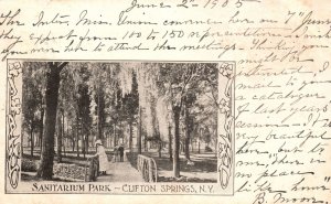 Vintage Postcard 1905 Scenic View Of Sanitarium Park & Clifton Springs New York