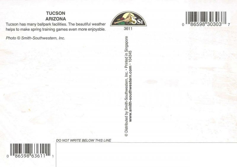 TUCSON, Arizona AZ    SPRING TRAINING BASEBALL STADIUMS  4x6 Oversize Postcard