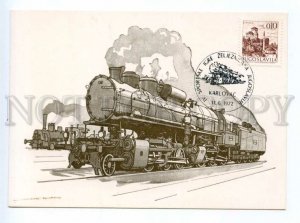 486990 1977 year Yugoslavia train Karlovac special cancellation FDC First Day